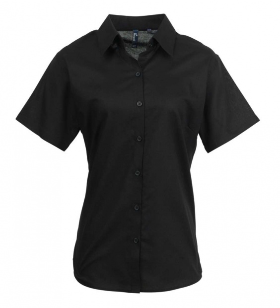 WOMEN'S SHORT SLEEVE SIGNATURE OXFORD BLOUSE