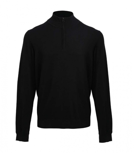 MEN'S QUARTER-ZIP KNITTED SWEATER