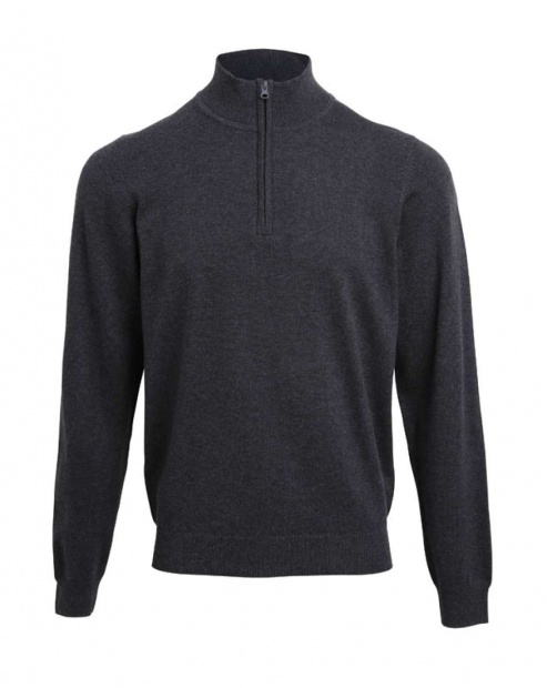 MEN'S QUARTER-ZIP KNITTED SWEATER