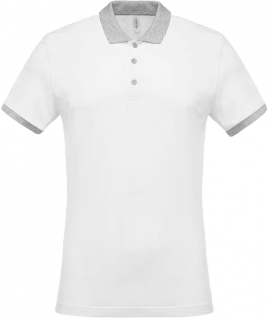 MEN'S TWO-TONE PIQUÉ POLO SHIRT