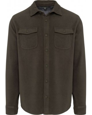 SHERPA-LINED FLEECE OVERSHIRT