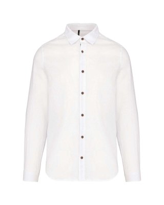 MEN'S LONG SLEEVE LINEN AND COTTON SHIRT