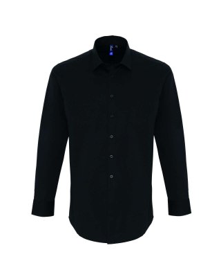 MEN'S STRETCH-FIT COTTON POPLIN LONG SLEEVE SHIRT