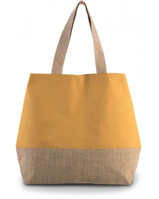 CANVAS & JUTE HOLD-ALL SHOPPER BAG