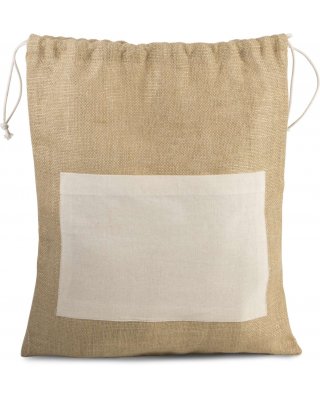 JUTE DRAWSTING BAG