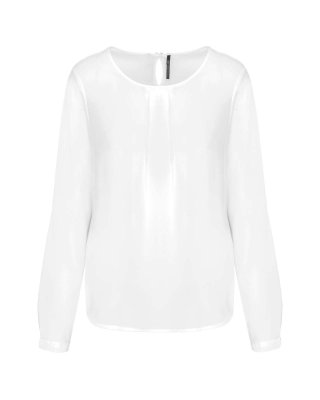 LADIES' LONG-SLEEVED CREPE BLOUSE