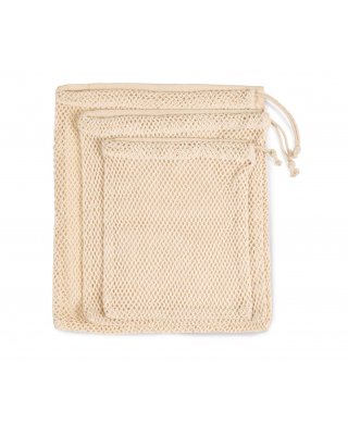 MESH BAG WITH DRAWSTRING CARRY HANDLE