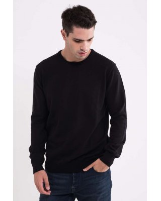 MEN’S CREW NECK FINE GAUGE COTTON PULLOVER