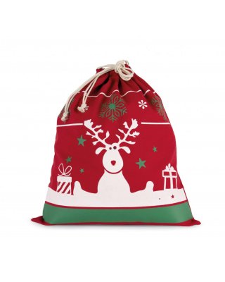 DRAWSTRING BAG WITH CHRISTMAS PATTERNS