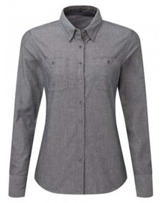 WOMEN'S ORGANIC CHAMBRAY FAIRTRADE SHIRT