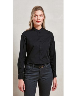 WOMEN’S BANDED COLLAR 'GRANDAD' SHIRT