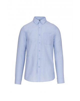 LONG-SLEEVED WASHED OXFORD COTTON SHIRT