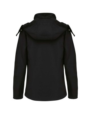 LADIES' DETACHABLE HOODED SOFTSHELL JACKET