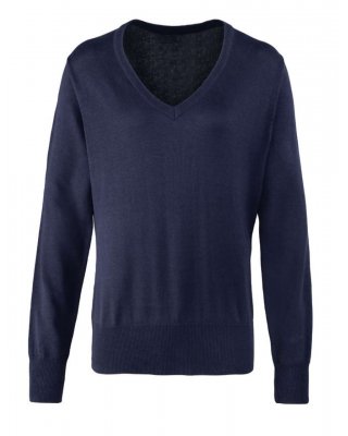 WOMEN'S KNITTED V-NECK SWEATER