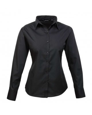 WOMEN'S LONG SLEEVE POPLIN BLOUSE