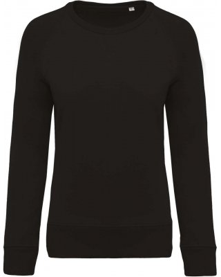 LADIES’ ORGANIC COTTON CREW NECK RAGLAN SLEEVE SWEATSHIRT