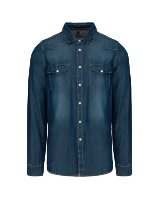 MEN'S LONG-SLEEVED DENIM SHIRT