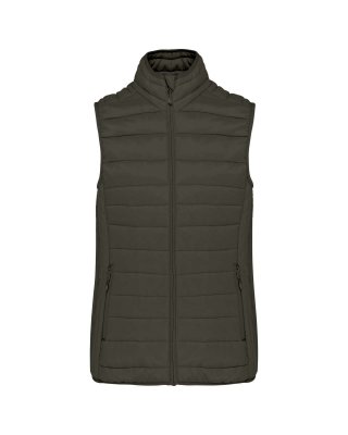 LADIES' LIGHTWEIGHT SLEEVELESS FAKE DOWN JACKET