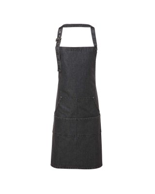 JEANS STITCH DENIM BIB APRON