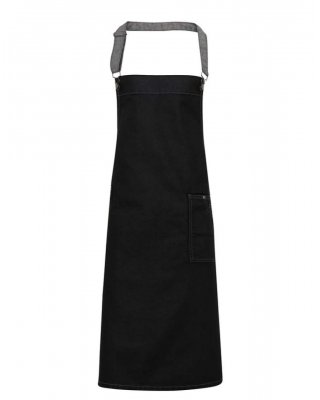 'DISTRICT' WAXED LOOK DENIM BIB APRON