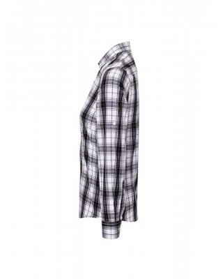 'GINMILL' CHECK - WOMEN'S LONG SLEEVE COTTON SHIRT