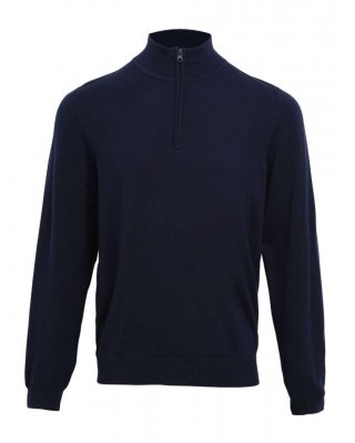 MEN'S QUARTER-ZIP KNITTED SWEATER