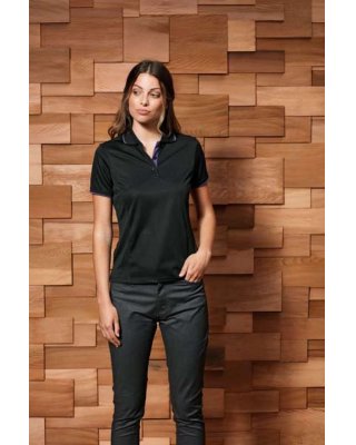 LADIES’ CONTRAST COOLCHECKER POLO